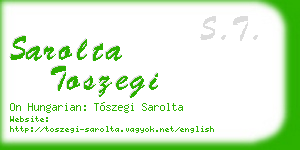 sarolta toszegi business card